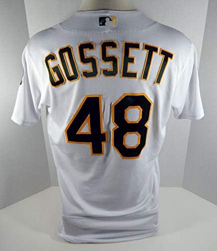 2018 Oakland Atletika Daniel Gossett 48 Igra izdana Bijeli dres OFA50th 0685 - Igra Polovni MLB dresovi