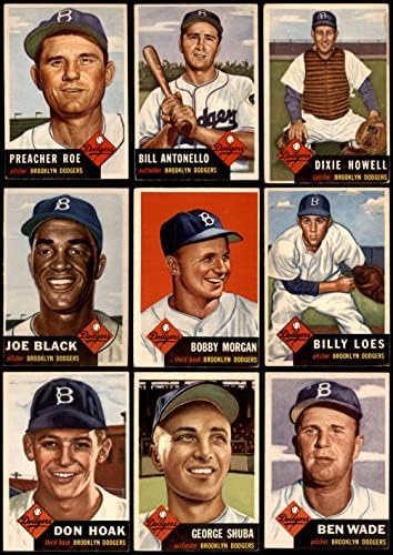 1953. TOPPS Brooklyn Dodgers tim postavio je Brooklyn Dodgers VG / ex Dodgers