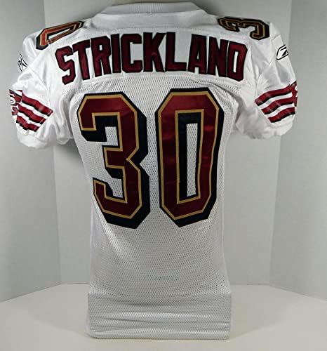 2008 San Francisco 49ers Donald Strickland 30 Igra izdana Bijeli dres DP08241 - Neincign NFL igra rabljeni dresovi