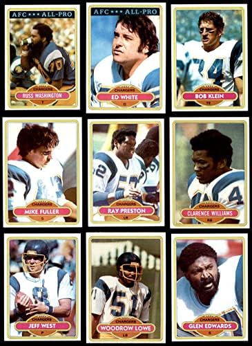 TOPPS iz 1980. San Diego Chargers Team Set San Diego Chargers NM / MT punjači