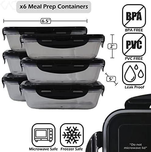 Sure Seal Meal Prep kontejneri 20 oz, bez BPA, hermetički zatvoreni, kontejneri za skladištenje hrane najbolji za pripremu obroka