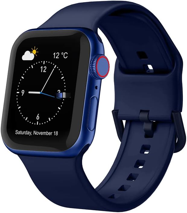 Sport bend Kompatibilan je sa Apple Watch Bandovima, mekim silikonskim ručnim trakom za zamjenski remen sa klasičnim kopčom za iWatch