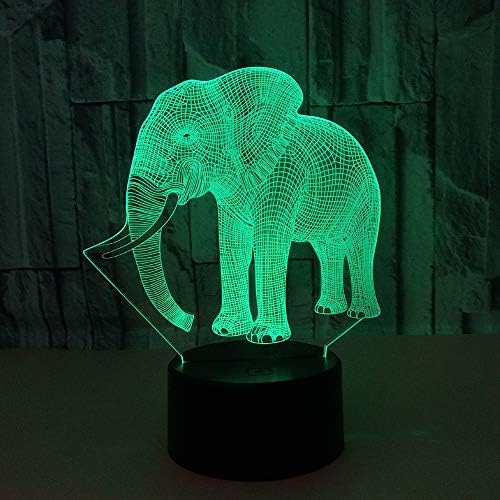 Lovely Elephant Light Toys 3D optička iluzija lampa sa dodirom & daljinski upravljač & amp; 16 boja dekor spavaće sobe za presvlačenje za dječake ili djevojčice, rođendanski i praznični poklon za djecu