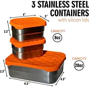 Anas mali kontejneri za Snack |nepropusni kontejneri od nerđajućeg čelika sa poklopcima / metalne kutije za ručak sa sklopivom kašikom