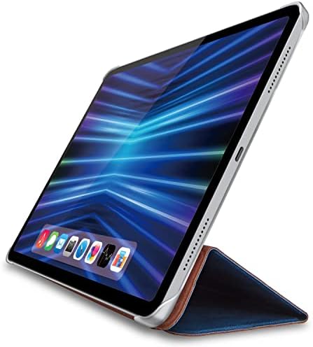ELECOM TB-A22PMWVNV iPad Pro 11 Četvrta generacija, bistra leđa, 2 uglova, mekani kožni materijal, auto spavanje / buđenje, crno