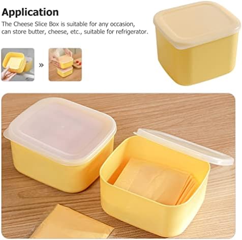 Kichvoe 4,7 * 3,5 narezana posuda za sir za frižider plastični kontejneri za skladištenje sa poklopcem puter blok sir kutija za skladištenje kriški sir kutija za skladištenje kriški sira za čuvanje hrane s