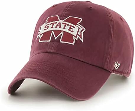 '47 Mississippi državni buldogani mens ženski čišćenje podesivih navlaka za tamnu maruon Tim logotip logotip šešir
