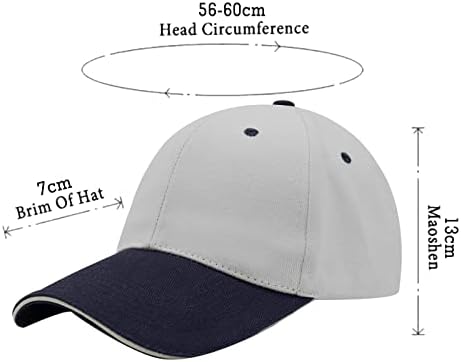 Wuchu šeširi za muškarce bejzbol kapa obična Ženska kapa niskog profila Nekonstruirani podesivi ljetni sportski klasični Tata šešir