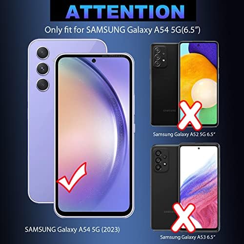 Zeking [3+3 Pack] za Samsung Galaxy A54 5G kaljeno staklo i zaštitnik sočiva kamere, HD Clear 9h tvrdoća [Case Friendly] Film bez