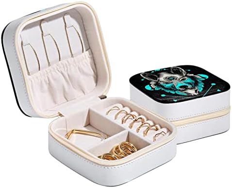 Mini Travel prenosiva torbica za nakit za prsten, privezak, minđuše, kutija za organizatore ogrlica, rođendanski pokloni Wolf Head