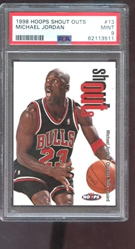 1998-99 obruči br. 13 Michael Jordan viče izlasci umetnula PSA 9 stupnjeva karticu NBA 98-99 - nepotpisane košarkaške kartice