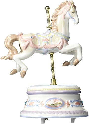 Cosmos SA49120 Fine porculan karusel konja Muzička figurica, 8-1 / 2-inčni