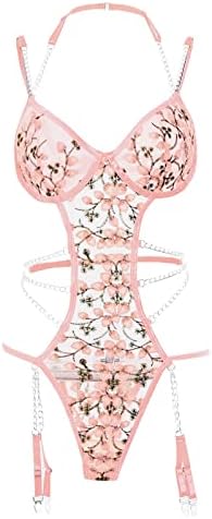 Ženski kavezni kavez BRA postavljen elastični donje rublje za žene podvezice za podvezice Snap Crotch Valentines Day Donje rublje