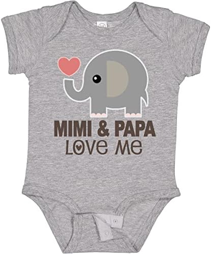 inktastični mimi i tata volite me slon bebe bodi