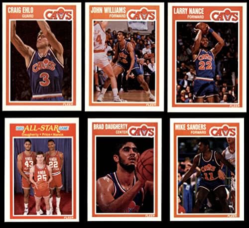 1989-90 Fleer Cleveland Cavaliers Gotovo kompletan timski set Cleveland Cavaliers NM / MT kavaliri