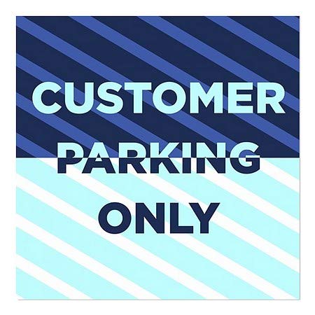 CGSignLab | Samo kupac Parking samo -Stripes Blue Cling Cling | 24 x24