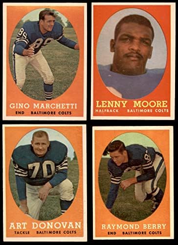 1958. Topps Baltimore Colts Team Set Baltimore Colts Ex / MT Colts