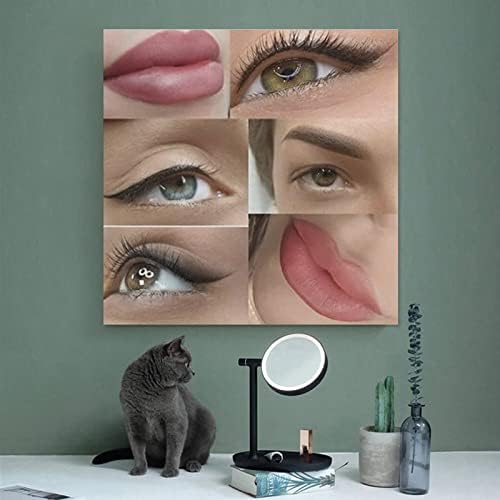 Plakati kozmetički Salon Posteri kozmetički Salon za oči i usne kozmetički Bolnički ukras zidna Umjetnost platno zidni umjetnički