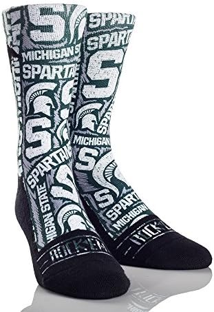 Rock'em Apparel Michigan State University MSU Spartans Custom Athletic Crew čarape