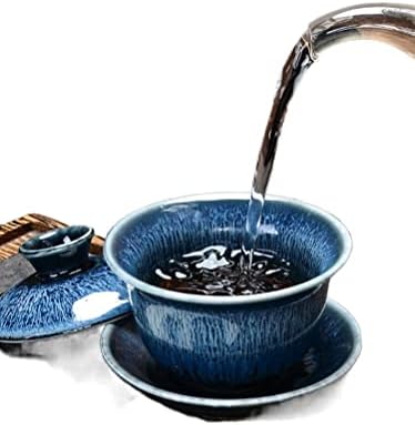 Chnlml Jianzhan natkrivena čajna čaša Jednostruka čajna posuda sa poklopcem Velika Sancai Čajska posuda Keramička ručna hvataljka