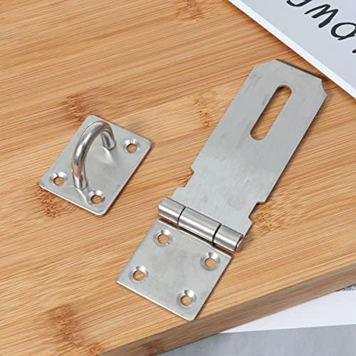 Doitool 4 HASP srebrna vrata za pričvršćivanje vrata za čeličnu ormariću od čelika od nehrđajućeg vrata