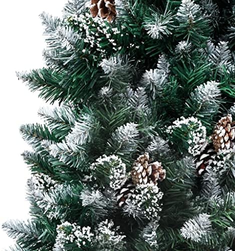 Umjetno božićno drvce, mini božićno drvce, visokonalizirano božićno drvce, luksuzno božićno drvce, sa bijelim snijegom na savetima ili odmor u zatvorenom i vanjskom dekoru, sa LED-om i borovim konusima 82.7
