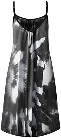 Haljina od plaže Fragarn Boho, haljine za žene Ležerne prilike ljetne cvjetne tiskane haljina bez rukava u šupljinu O-izrez Labavoj