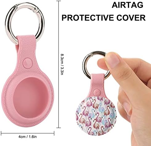 Watercolor Flamingo zaštitna futrola za Airtags sa privezkom za ključeve Airtags držač poklopca za praćenje