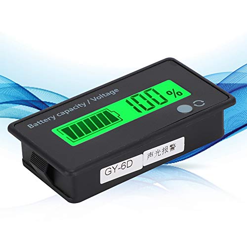 Merač kapaciteta baterije, 8-100V Univerzalni naponski indikator napajanja baterije sa priključnom linijom, zvučno osvjetljenje LCD