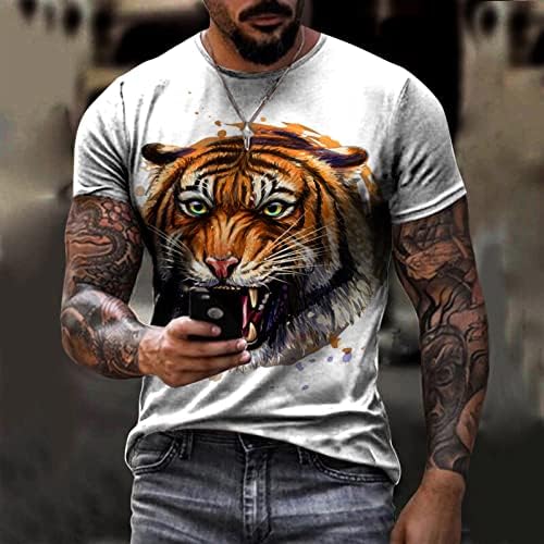 Muški ko majica 3D životinjski print modni kratki rukav kružnica Sport Tops plus veličina casual velikih i visokih majica