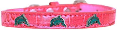 Dolphin widget Croc ovratnik za pse jarko ružičasta Veličina 12
