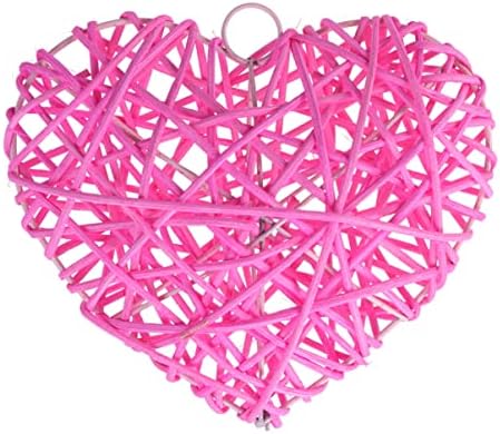 Toyvian Heart Rattan Balls Heart Wear do vrata, srčani oblikovani DIY Craft Vase Filler Holiday Decor za Xmas Tree Ukrasi, Valentinovo