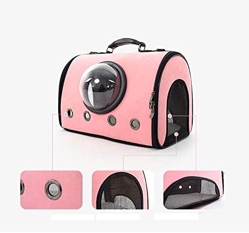 YANG1MN Pink torba za kućne ljubimce svemirska kapsula Vanjski prijenosni prozirni dizajn Mjehurić ruksak prozračna torbica mačka