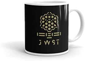 Šolja svemirskog teleskopa James Webb, Jwst šolja za kafu poklon, ideja za rođendanski poklon, Crna