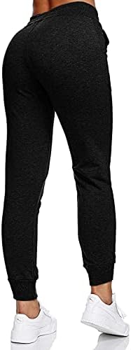 Ravne noge čvrste tanke sportske hlače Žene povremene sa džepovima Ljetne hlače Elastični struk Soft Plus