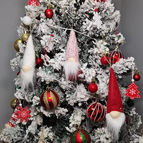 Patuljasti ukrasi za jelku 10 pakovanja, viseći ručno rađeni Božićni Patuljci ukrasi dekoracija za dom / odmor/Božićnu dekoraciju