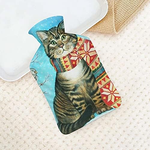 Zimska mačka boca s toplom vodom sa mekim poklopcem 1L Velika klasična toplija torba za ručne noge za vrat