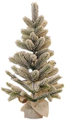 Indyah božićna stolna božićno drvce, kreativno jato snijeg mini stablo umjetnog drveća, koje se koristi za božićne ukrašavanje kućnog doma i božićne ukrase drveće / l
