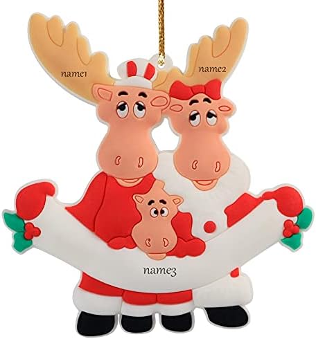 Suscnl Personalizirani Elk porodični sanjketi za božićne ukrase božićne suvenire