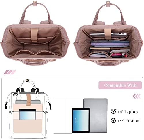 Fasrom Učiteljski ruksak za Laptop za žene, 14-inčni radni ruksak za računar torba za medicinske sestre za posao, fakultet, putovanja