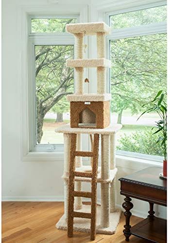Armarkat Multi-Level Cat Tower X8303 pravo drvo mačka drvo u bež, 32& 34; x 24& 34; x 84& 34;