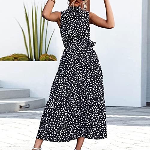 NOKMOPO Mini haljine za žene Plus Size modni stil štampana Casual vrat duga haljina