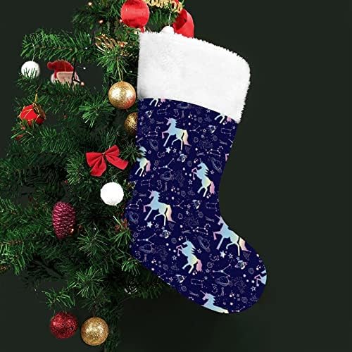 Jednorog konstelacija u svemiru Božićne čarape Božićne čarape torbica Porodični Xmas Dekor