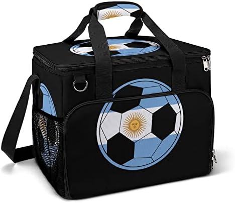 Izolovana kutija za hlađenje fudbala sa argentinskom zastavom, nepropusna torba za hlađenje ručka za radna putovanja na piknik na