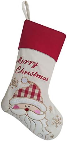 MNSZLKF 18 Personalizirani posteljina božićne čarape Prilagođeno ime vezeni set od 3, Santa, Snowman, pingvin dizajni za porodični