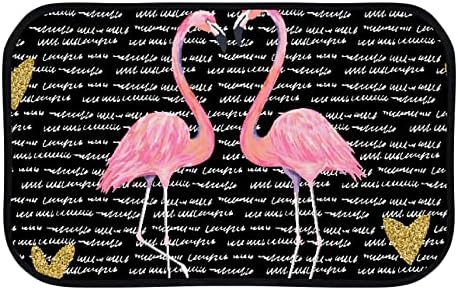 Vantaso mekana kupatila prostirka za vrata Valentines Gold Heart Flamingo non klizanje dootmat ulaznice za kupatilo dnevni boravak