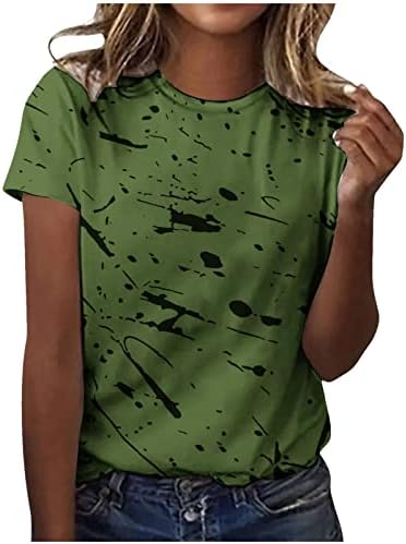 Teen Girls Crew Neck Cotton Graphic Top Shirt for Women Summer Fall IX IX