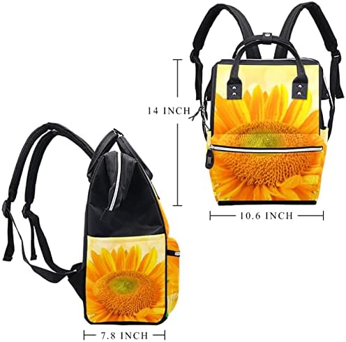 Guerotkr putni ruksak, vrećice za pelene, ruksačka torba za pelene, žuti uzorak cvijeća suncokreta