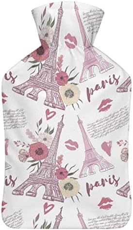 Pariz Eiffelov toranj tiskao je bocu za toplu vodu s mekim plišanim poklopcem gumenim vrećicom za ubrizgavanje vode 1000ml