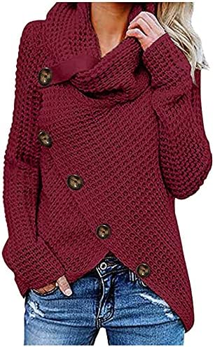 Dukseri za žene pletene dugim rukavima Dukseli s visokim rukavima, Ležerne prilike, Ležerne prilike, pulover u boji